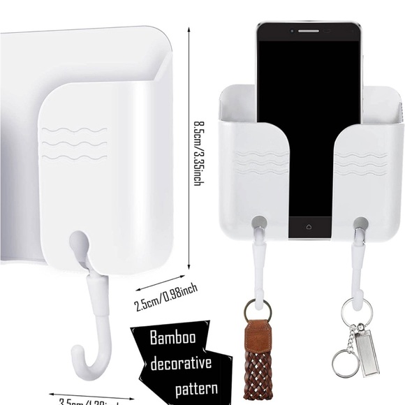 2 pieces Adhesive Wall Mount Phone Holders BRAND NEW - Picture 4 of 8